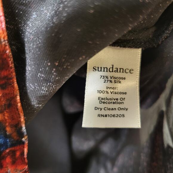 NWT Sundance Burnout Velvet Top Womens Size M Petite Dark Floral Rose Black Goth - Picture 13 of 13